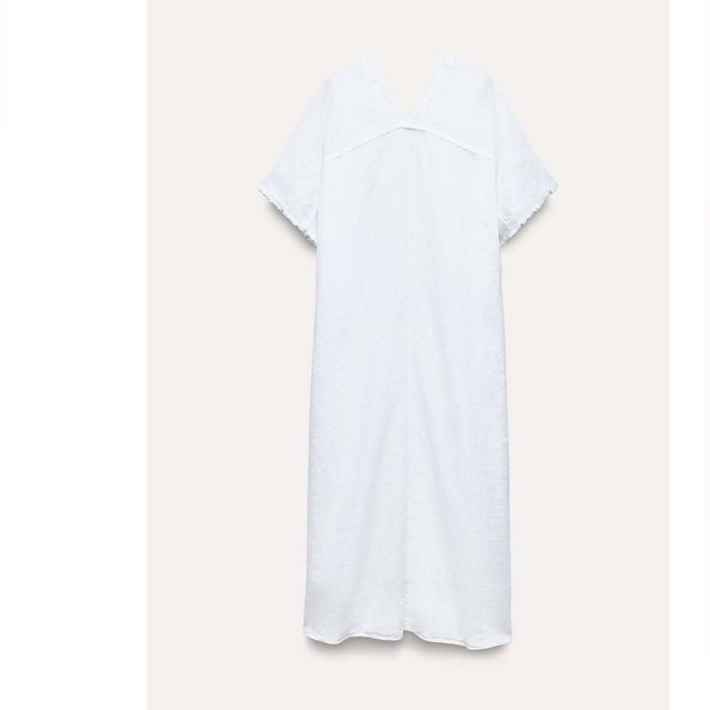 ZARA NWT LINEN BLEND TUNIC DRESS ZW COLLECTION - Picture 9 of 10